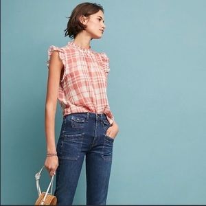 Isabella Sinclair Sleeveless Plaid Blouse